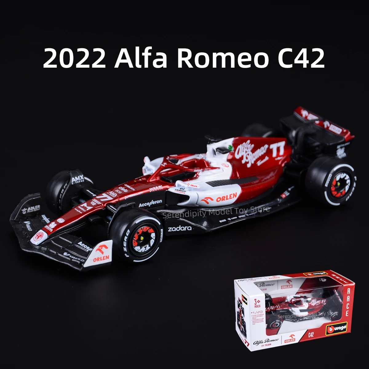 Bburago 1: 43 Alfa Romeo C42 2022 F1-75 RB18 RedBull F1 Formülü Araba Döküm Araçları Koleksiyon Model yarış oyuncakları