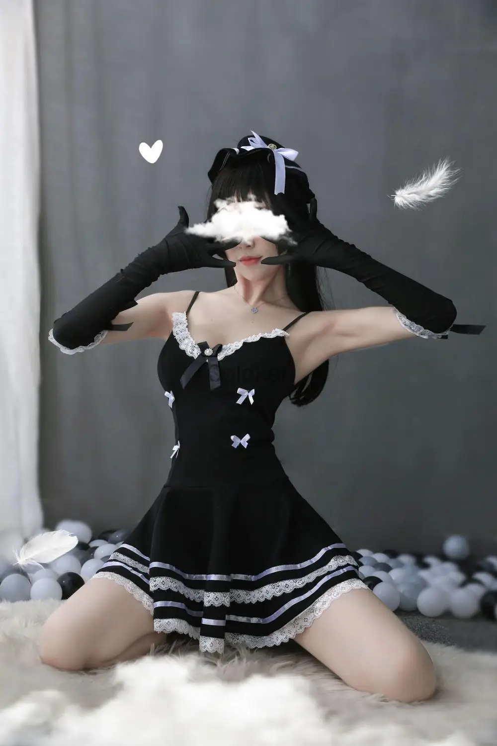 Seksi Kostümleri Kadın Hizmetçi Cosplay Erotik Iç Çamaşırı Kawaii Prenses Lolita Babydolls Dantel Elbise tam set Seks Iç Çamaşırı