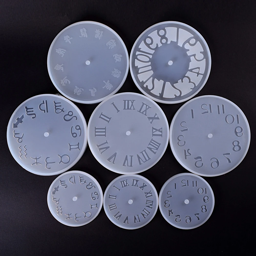 7 Stilleri silikon kalıp Saat Takı İçin 10/15cm Saat Reçine Kek silikon kalıp El Yapımı Aracı DIY Epoksi Reçine Kalıpları Aksesuarları