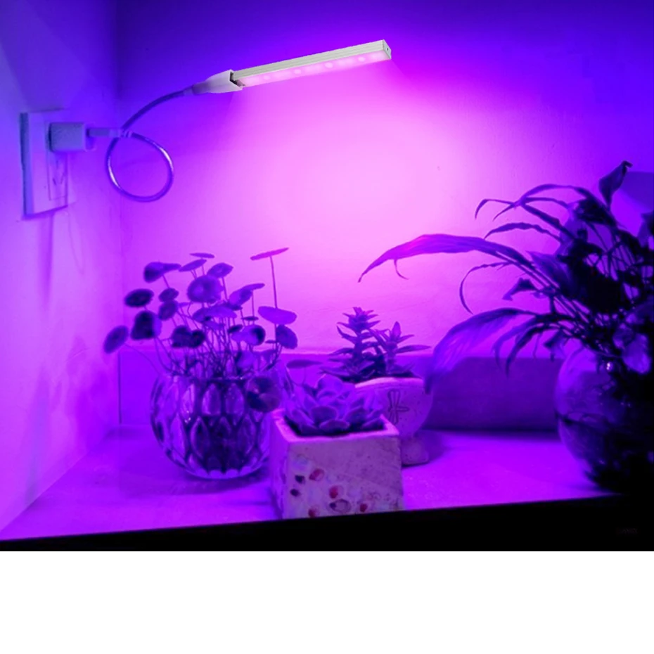 Işık büyümeye yol Açtı DC 5V tam spektrum Fitolampy USB büyüyen lamba kırmızı Mavi Led bitki yetiştirme lambaları Phyto ışıkları çiçekler sera 5