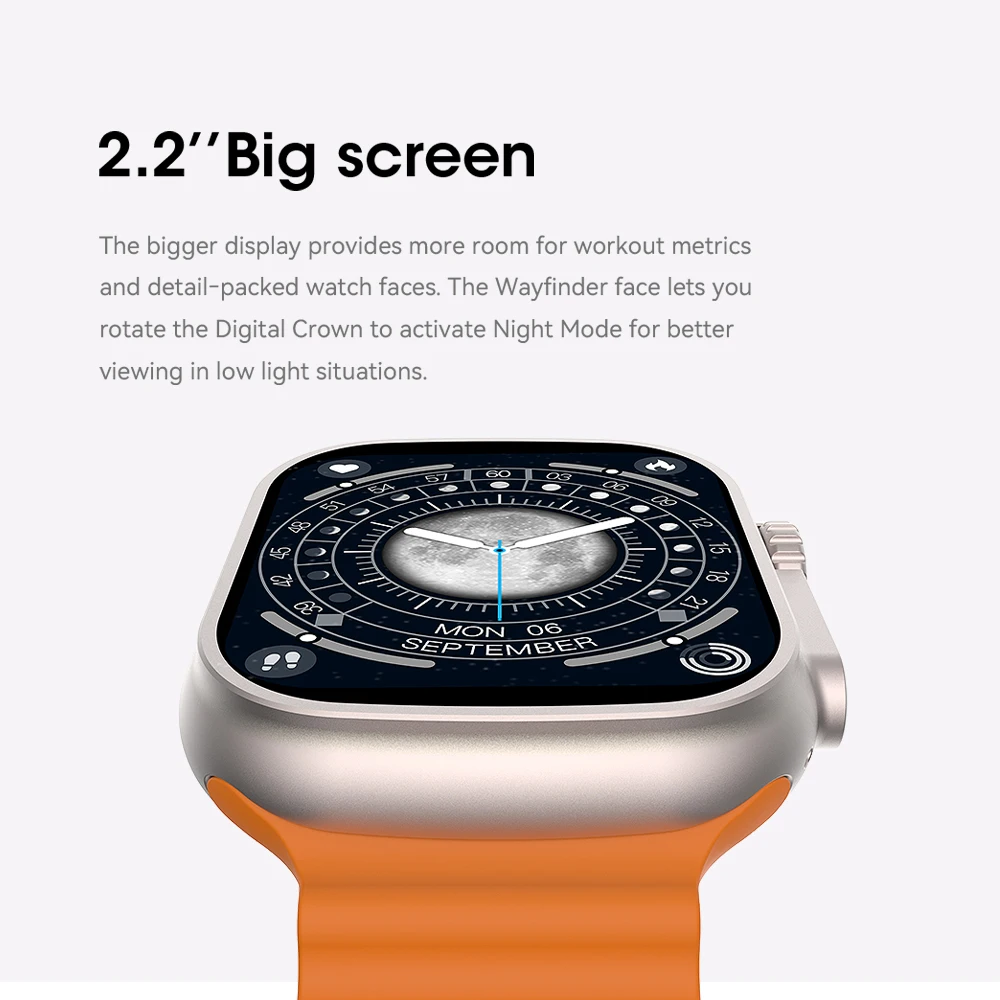 IWO PRO 2023 W68 Ultra Pro max akıllı saat 2.2 inç 428*518 Serisi 8 49mm GPS İzleme NFC SOS Bluetooth Çağrı Smartwatch Erkekler 1