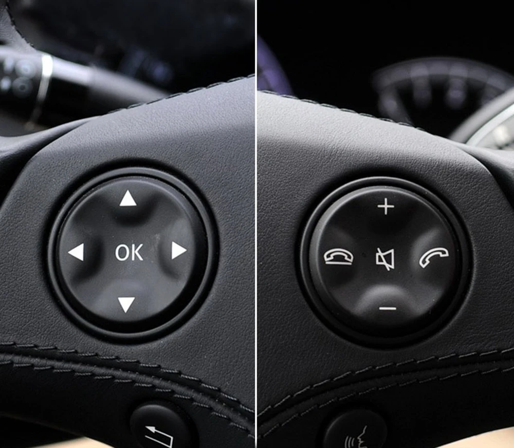 Araba Çok Fonksiyonlu direksiyon Anahtar Düğmesi Telefon Kontrol Anahtarı Mercedes Benz İçin W221 S SINIFI S280 2006-2009 Siyah / Gri Kapak 1