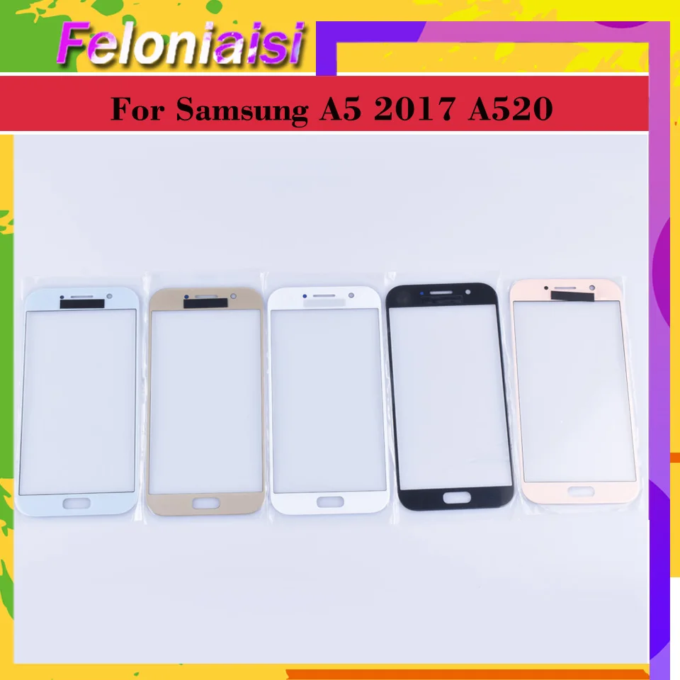 Samsung Galaxy A5 2017 A520 A520F SM-A520F SM-A520F / DS Dokunmatik Ekran Ön Cam Panel Dokunmatik Ekran Dış Lens