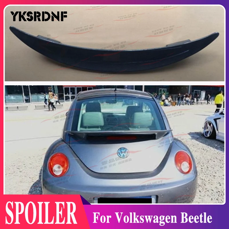 VW Beetle için Spoiler Yüksek Kaliteli karbon fiber FRP Malzeme Araba Arka Kanat Spoiler Volkswagen Beetle İçin Spoiler 1998-2010