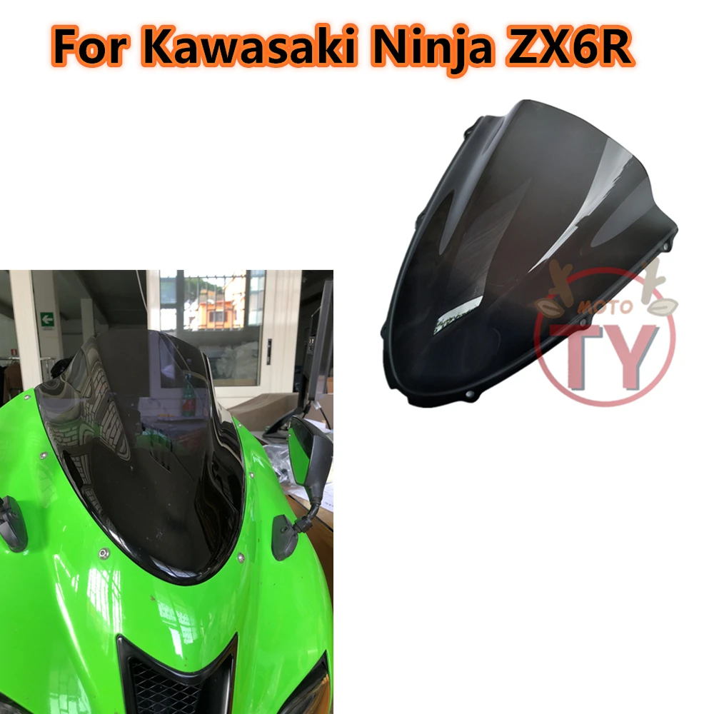 Kawasaki Ninja ZX6R 2005 2006 2007 2008 ZX10R 2006 2007 05 06 08 ZX-6R Motosiklet Cam Ön Cam Hava rüzgar deflektörü