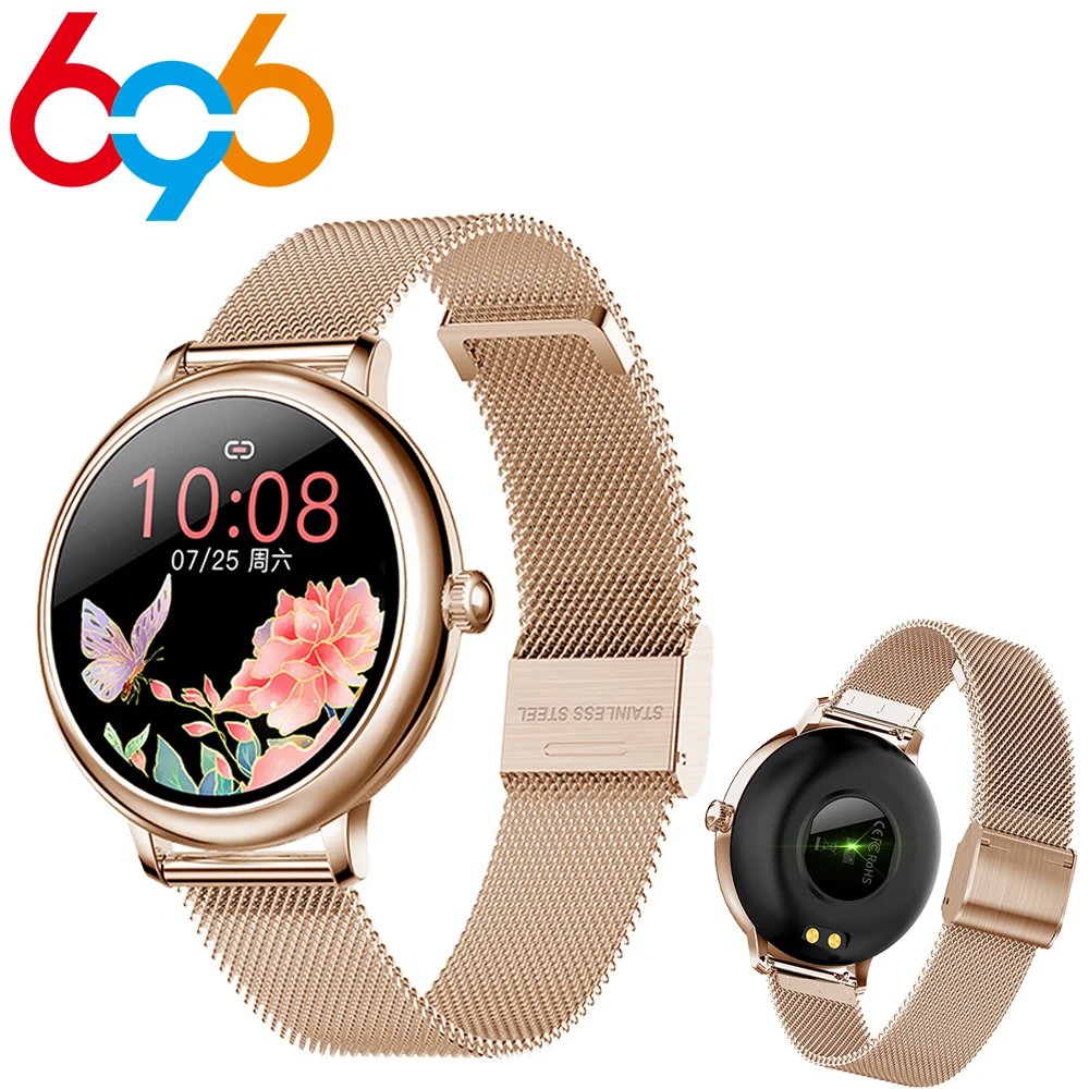 YENİ CF80 2020 Kadın Akıllı Android iOS için Tam Dokunmatik Ekran Bayan Kız Smartwatch Saat Pedometre Spor İzleme Saatler İzle 