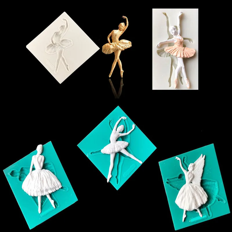 Dans eden Kız Modelleme silikon kalıp DIY Dans Bale Kız Kek Pişirme Dekorasyon Çikolata Kalıp Dans Dans Kız silikon kalıp