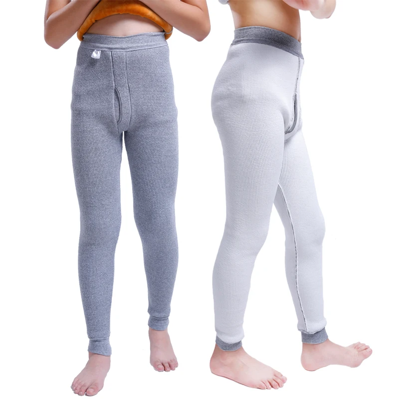 Çocuk termal iç çamaşır Tayt Erkek Pantolon Elastik Pamuk Sıcak günlük pantolon Erkek Ve Kız Pijama Paçalı Don 2
