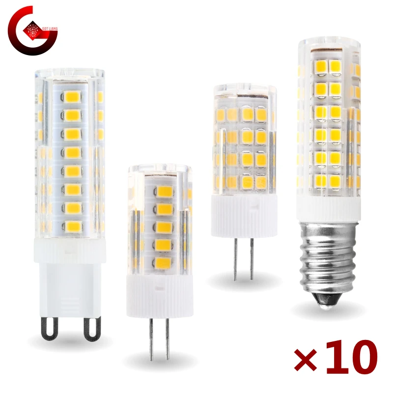 10 adet / grup LED Ampul 3W 4W 5W 7W G4 G9 E14 LED Lamba AC 220V LED mısır Ampul SMD2835 360 ışın açısı Yerine halojen avize ışığı 0