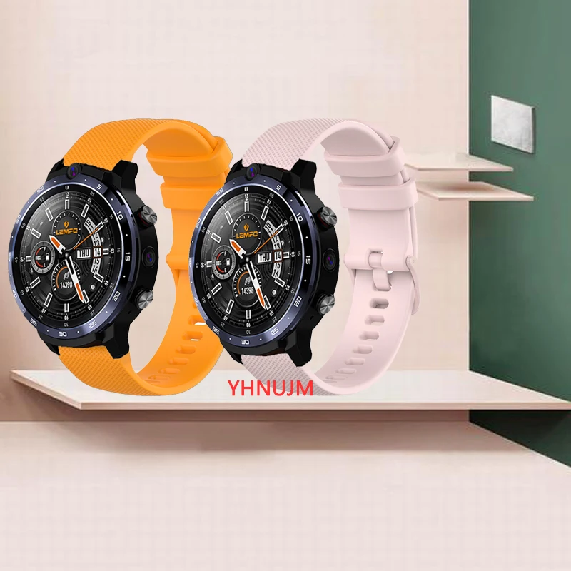 Silikon Yedek saat kayışı İçin LEMFO LEM12 LEM 12 PRO Smartwatch Saat Kayışı Unisex Moda Saf Renk Spor Kayış Bilek