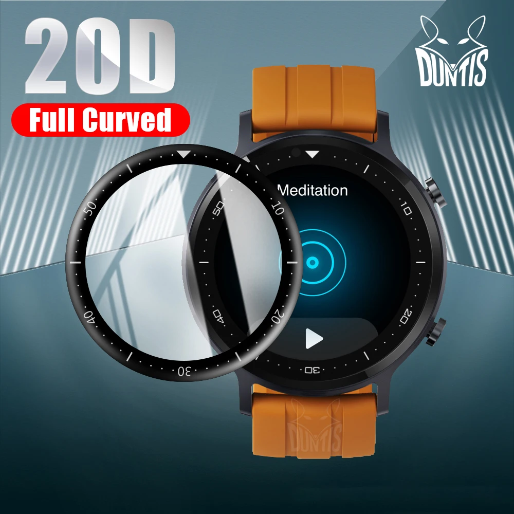 20D Kavisli Kenar koruyucu film için Realme İzle S / S Pro akıllı saat yumuşak ekran koruyucu aksesuarları (Cam)