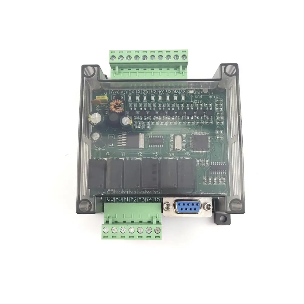 PLC endüstriyel kontrol panosu kabuk FX1N-14MR FX1N-14MT denetleyici programlanabilir modülü