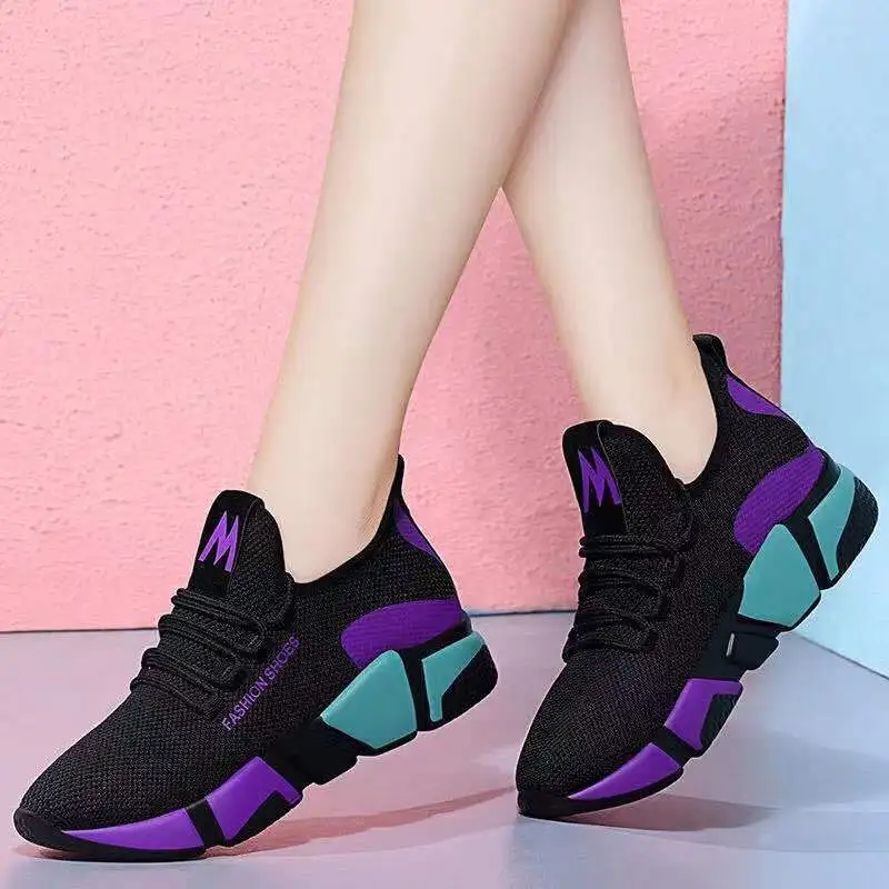50 % Kapalı Gümrükleme kadın Sneakers Platformu Topuklu Takozlar vulkanize ayakkabı Sonbahar Rahat Nefes spor ayakkabılar