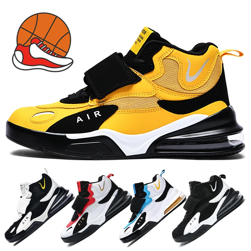Moda Sokak basketbol ayakkabıları erkek Aşınmaya dayanıklı kaymaz Dantel-Up Basketbol spor ayakkabıları Kontrast Renk spor ayakkabı