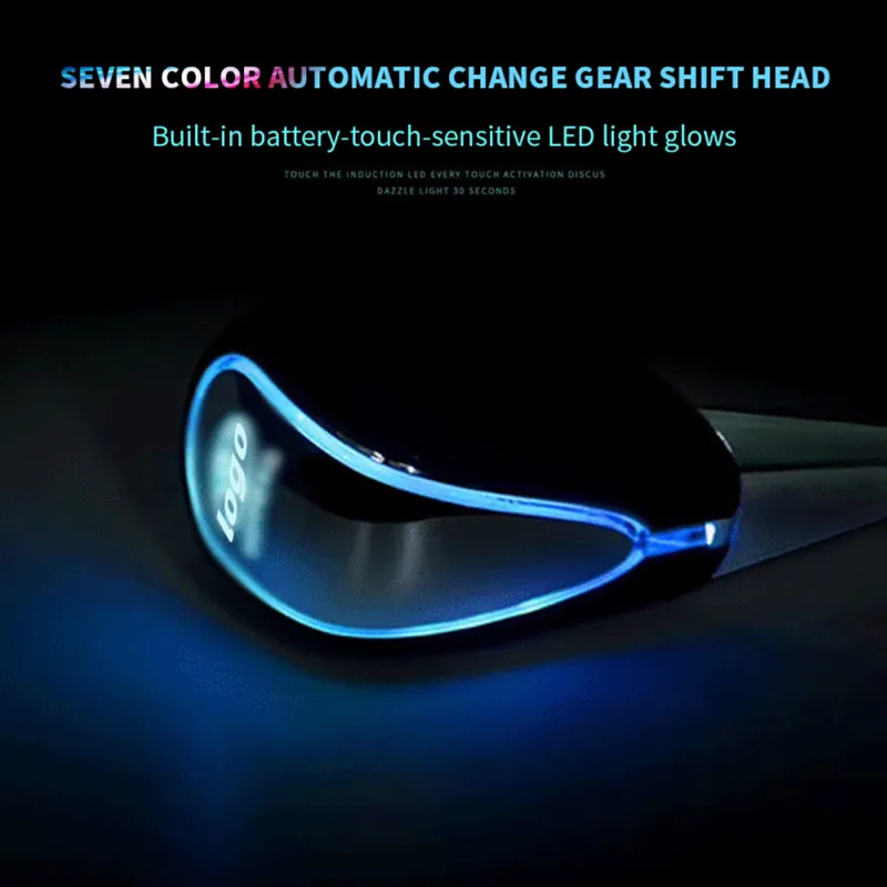 Evrensel 110mm Dokunmatik Aktif Mavi led ışık İşıklı Vites Topuzu Uyar Çoğu Araba için Düğmesiz Kumandalı Değiştiren 1
