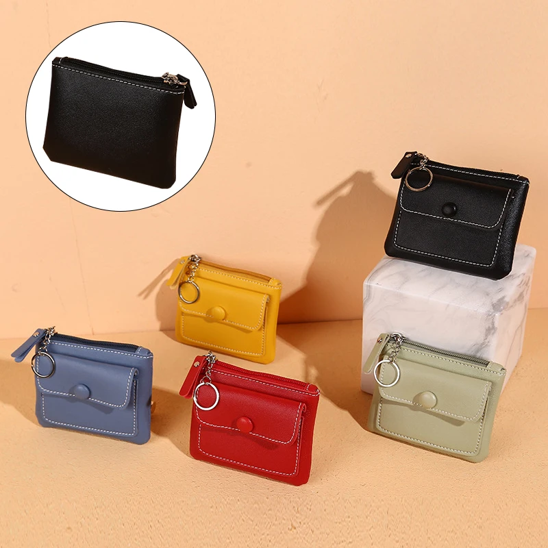 2022 Kadın Küçük bozuk para cüzdanı Çanta Cüzdan Değişim Çantalar Fermuarlı Para Çantaları Çocuk Mini Cüzdan Deri Anahtarlık Debriyaj Kılıfı