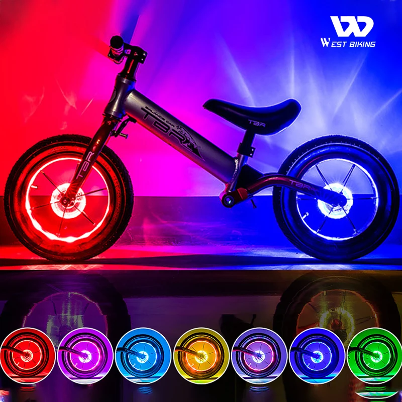 Çocuk Denge Bisikleti jant ışığı MTB tekerlek ışığı Çocuklar Hediye akıllı LED Lamba Aksesuarları Ön Ve Arka Tekerlekler Bisiklet Malzemeleri