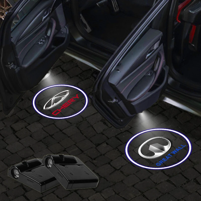 Araba karşılama ışığı Led araba logosu Lazer Projektör Araba Dekorasyon Toyota CHR Corolla Camry Prius Yaris Süper Verso Aksesuarları