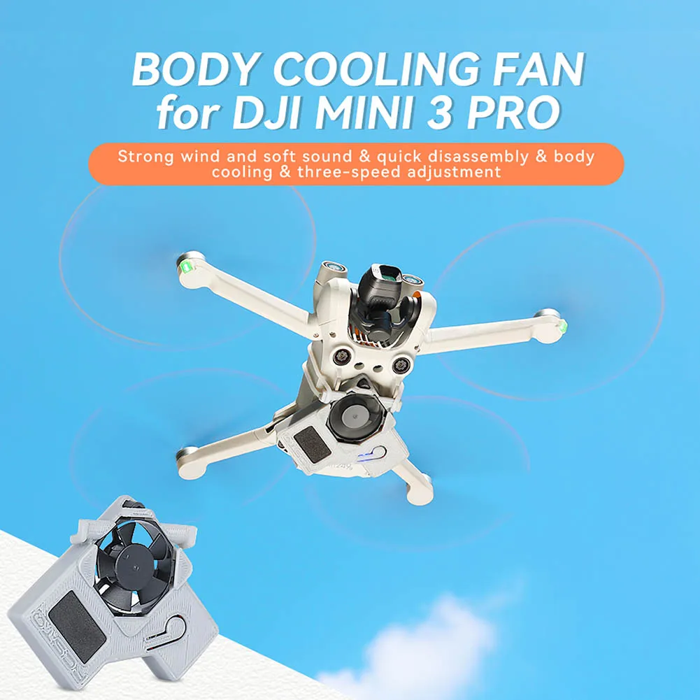 Uçuş vücut radyatör ısı dağılımı vücut soğutma fanı hava soğutucu gürültü azaltma aksesuarları DJI Mini 3 Pro
