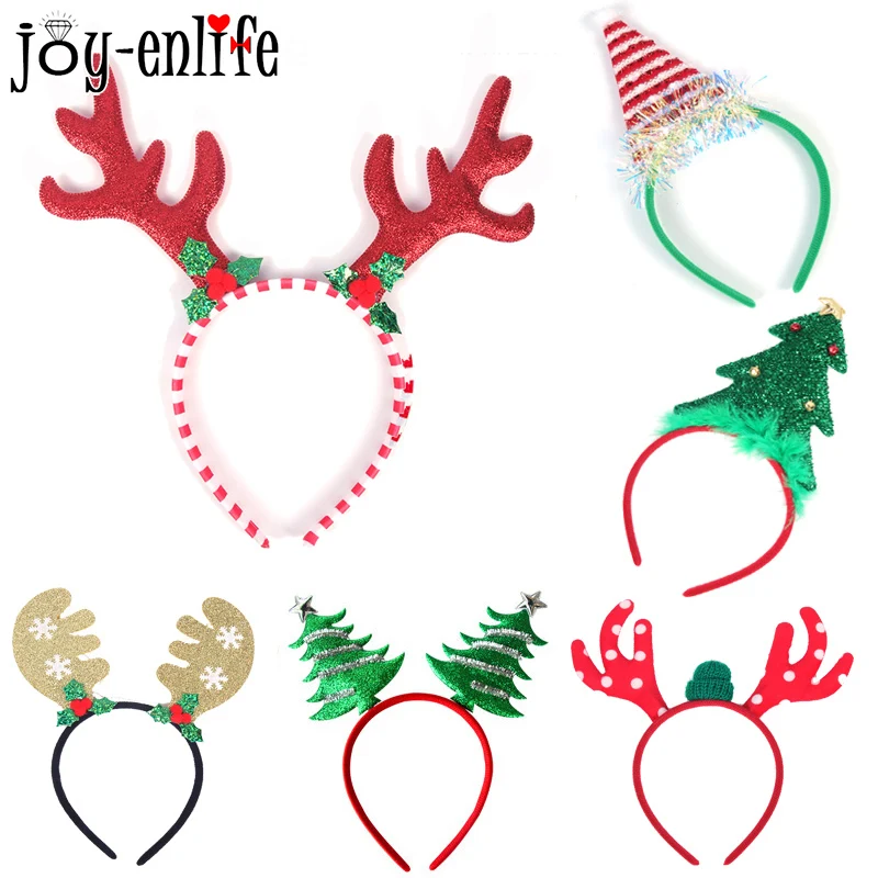 Noel saç Bandı Geyik Xmas Ağaç Bant Dekorasyon Şapkalar Saç Noel Kostüm Parti Çocuk yılbaşı Navidad 2020 hediye