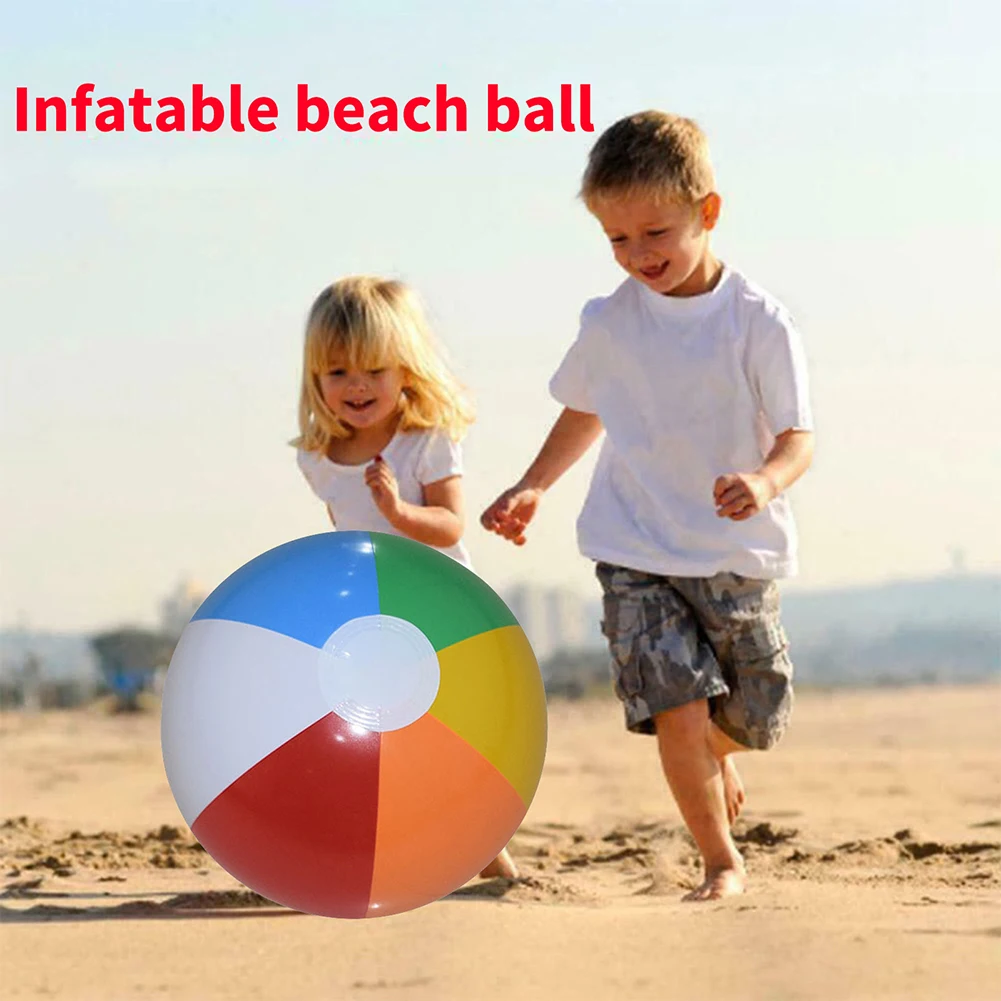 5 adet / takım Şişme Plaj Topu Gökkuşağı Renkli Havuz Partisi Iyilik Yaz Su Oyuncak Balon Oyuncak Eğlenceli Parti Oyunu Yaz Çocuklar İçin hediye 0