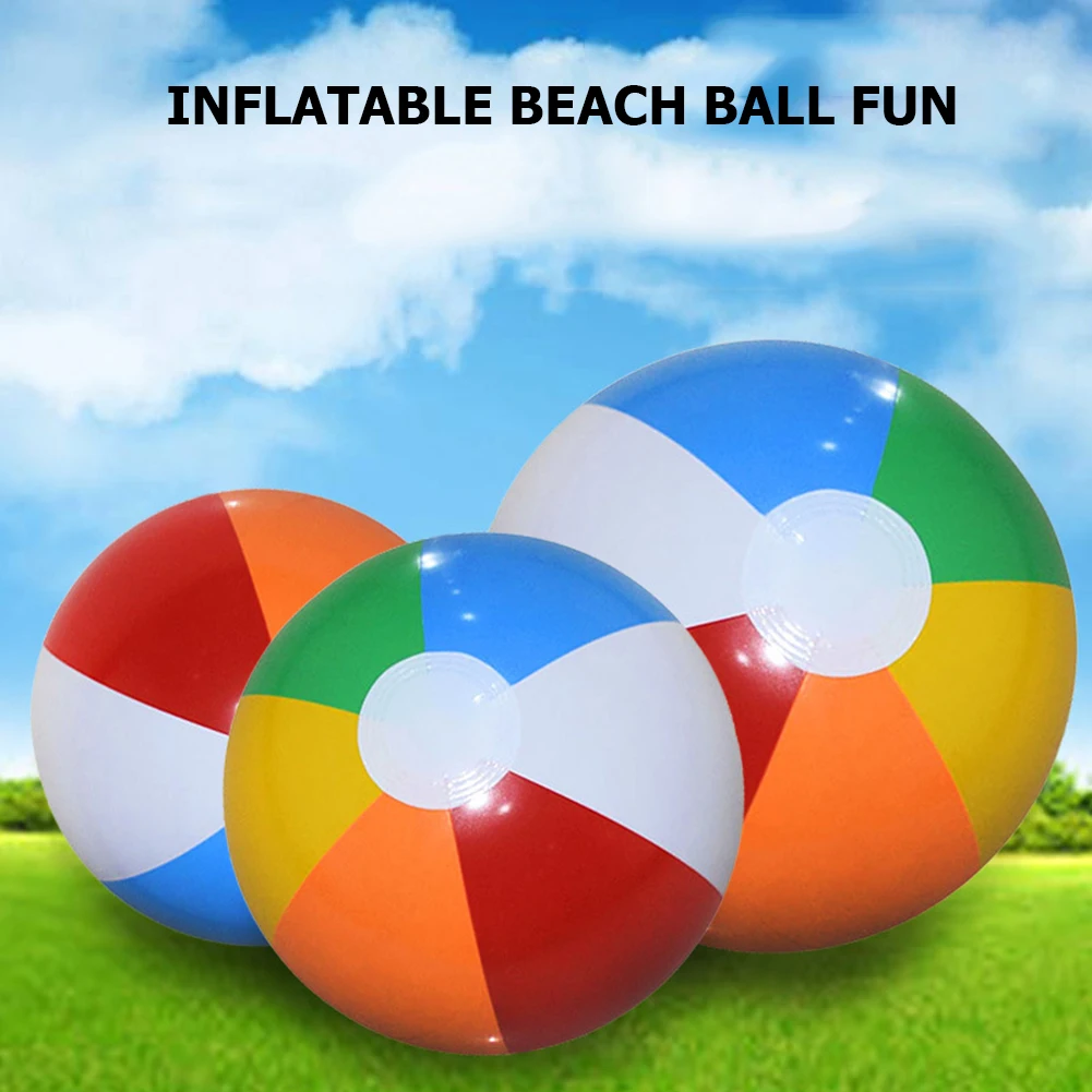 5 adet / takım Şişme Plaj Topu Gökkuşağı Renkli Havuz Partisi Iyilik Yaz Su Oyuncak Balon Oyuncak Eğlenceli Parti Oyunu Yaz Çocuklar İçin hediye 1