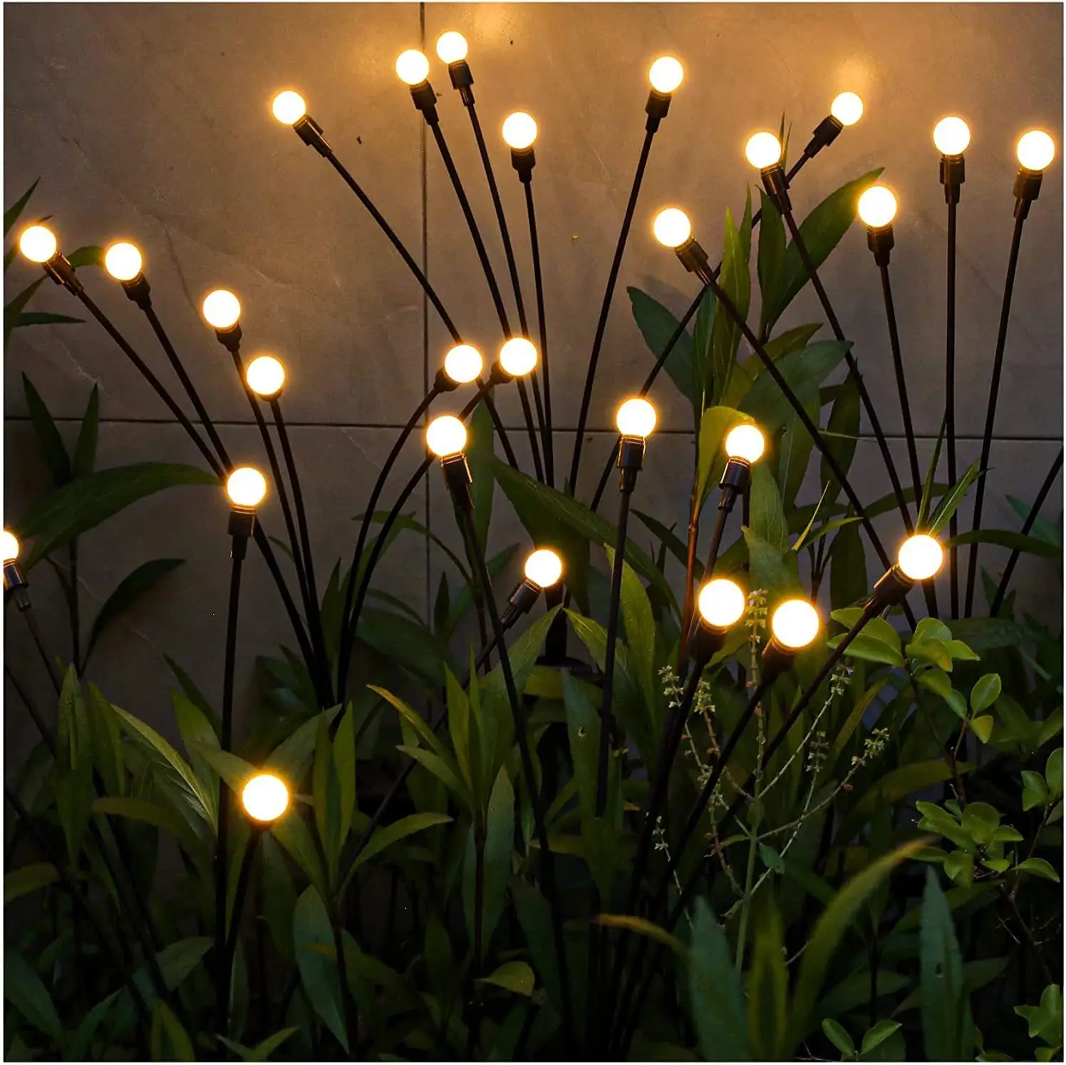 1/2/4 Adet 6/8 / 10LED güneş bahçe lambası LED havai Fişek Firefly peyzaj ışıkları açık su geçirmez çim ışıkları bahçe yolu Dekor için 4