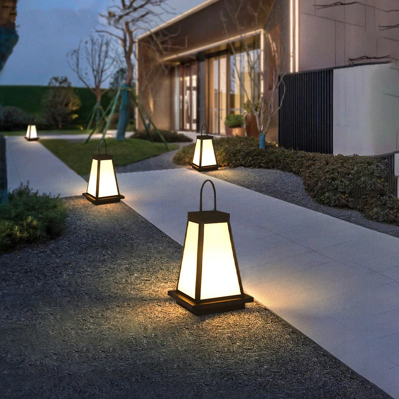 Açık Su Geçirmez Avlu çim lambası Villa Bahçe Yard Zemin Lambaları Peyzaj Bahçe Japon Bahçe çim ışığı 5