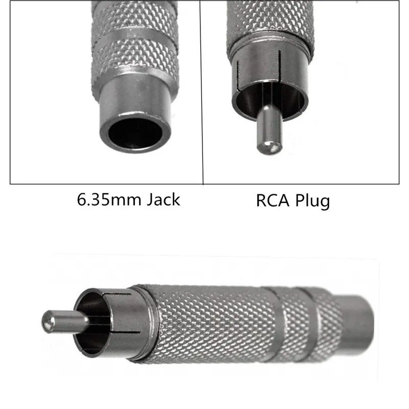 RCA Erkek 1/4 İnç Dişi Adaptör-RCA Fiş 6.35 mm Jack