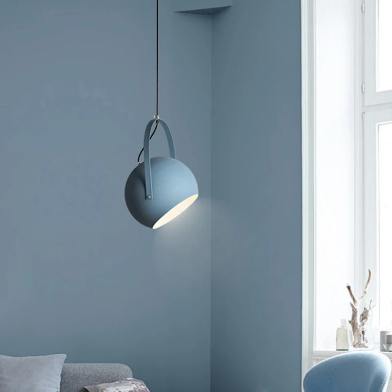 Macaron kolye lambaları Nordic renkli kolye ışık yeni LED ayarlanabilir ev dekorları Luminaria yatak odası başucu aydınlatma parlaklık 4