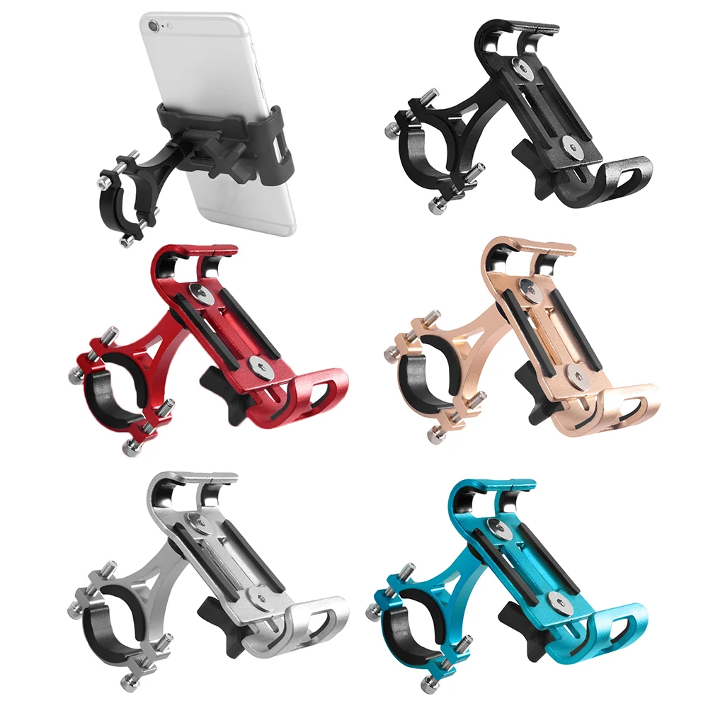 Bisiklet telefon tutucu 3.5 ~ 6.5 İnç Cep telefon tutucu Alüminyum Alaşım Dağ Bisikleti Braketi Cep telefon standı Bisiklet Aksesuarları 2