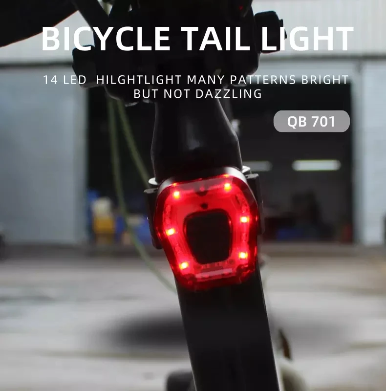Bisiklet LED Arka ışık USB bisiklet ışığı Su Geçirmez Bisiklet Arka Lambası MTB Yol 14 LED Bisiklet Arka Kuyruk İşık 0