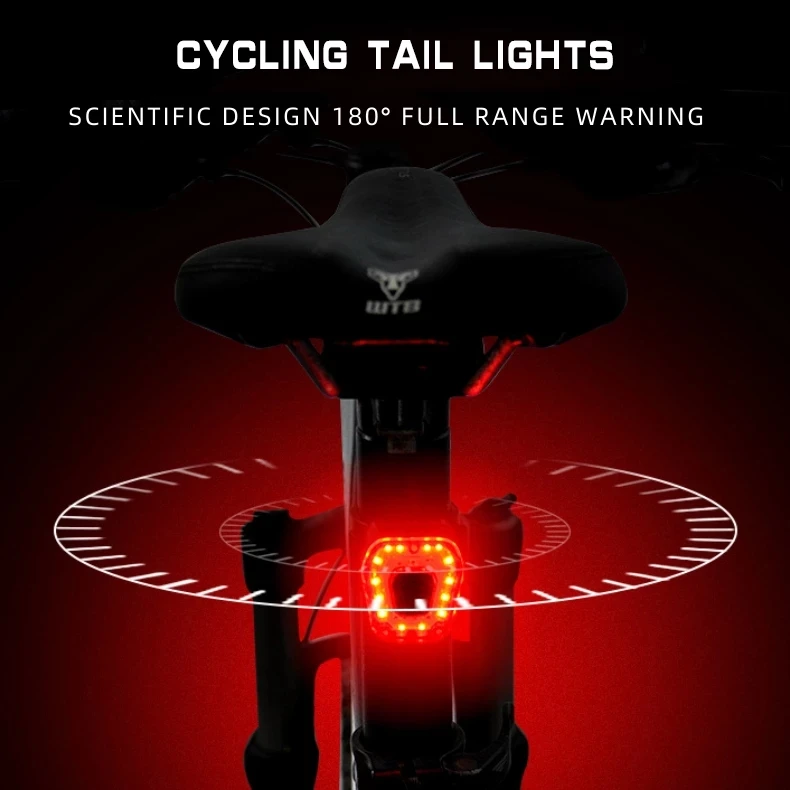 Bisiklet LED Arka ışık USB bisiklet ışığı Su Geçirmez Bisiklet Arka Lambası MTB Yol 14 LED Bisiklet Arka Kuyruk İşık 1