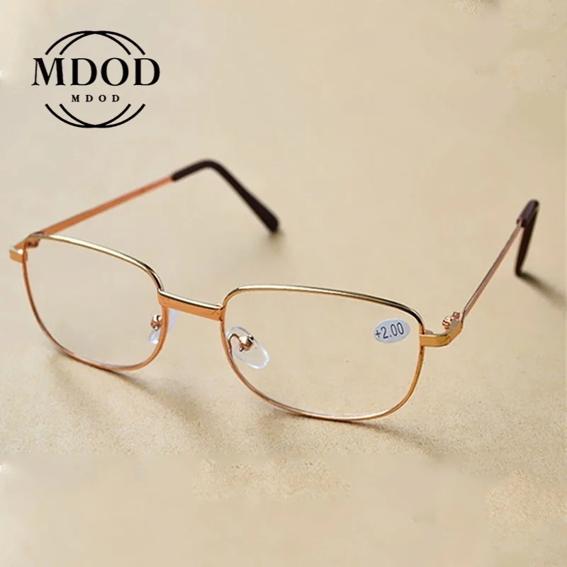 MODO 2021 Moda Yeni okuma gözlüğü Metal Tam Çerçeve Sadelik Erkekler Kadınlar Evrensel Yaşlı Adam okuma gözlüğü + 1.0 İla + 4.0