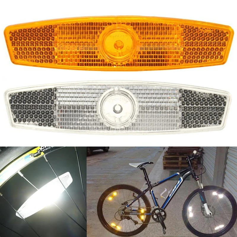 1 adet Bisiklet Bisiklet reflektör Konuştu güvenlik uyarı ışığı emniyet Jant yansıtıcı Lamba Dağı Vintage klip tüp reflektör ışıkları 1