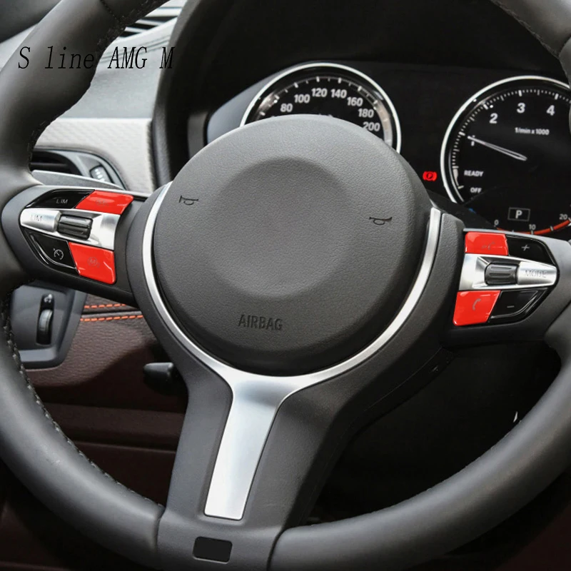 BMW için X1 F48 X2 F39 2020-2022 Araba Styling direksiyon Düğmesi Anahtarı dekorasyon Kapak Sticker Trim Oto İç Aksesuarları