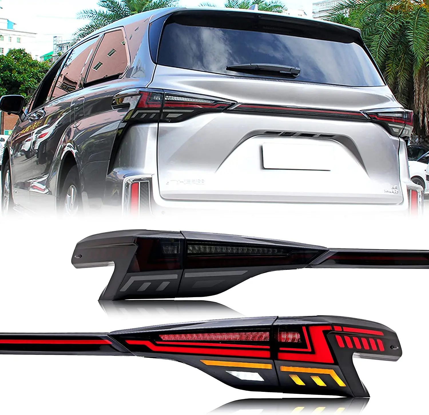 LED park lambaları Orta Lamba Toyota Sienna 2021 İçin 2022 2023 İle Başlangıç Animasyon Sıralı Dönüş Sinyali Arka Lamba Asse