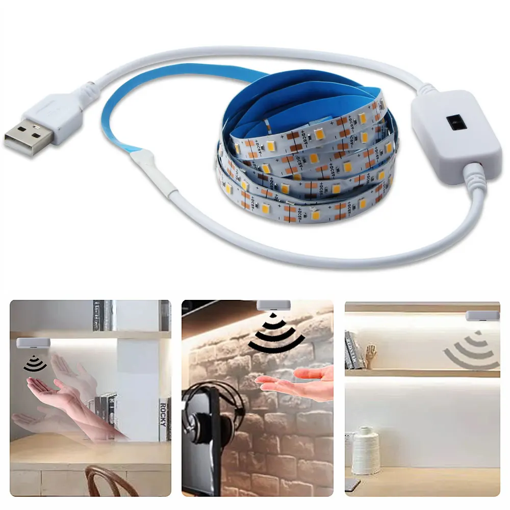 El Dalga Sensör DC5V USB Aydınlatma Teyp Kapalı Yatak Odası Dolap için/Işık Şeridi El-Süpürme Kızılötesi İndüksiyon LED 