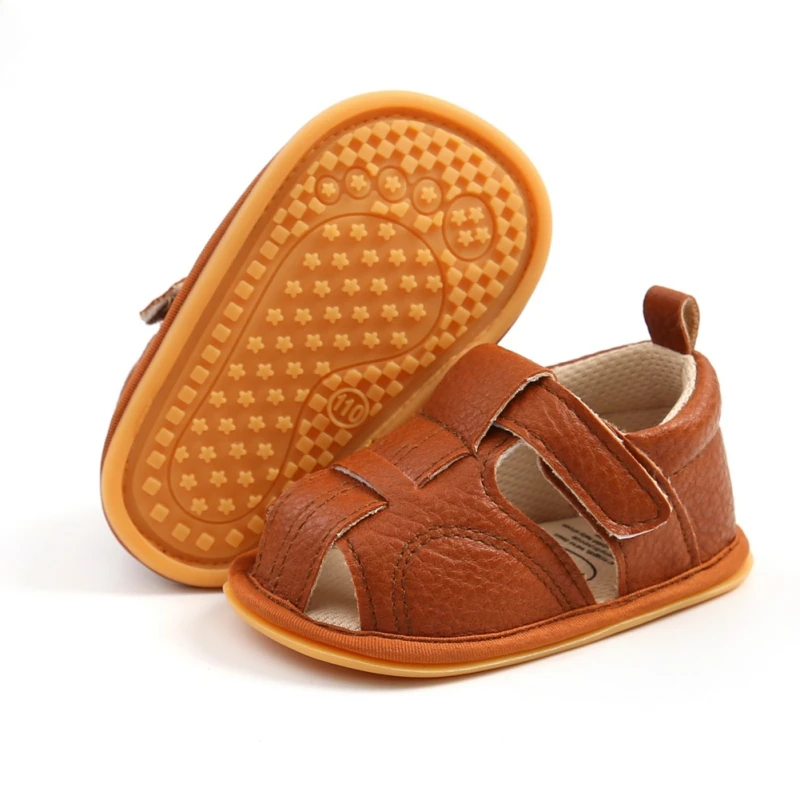 Yaz Bebek Erkek Ayakkabı Toddler PU Nefes Yumuşak tabanlı Sandalet Bebek Kız Rahat İlk Yürüyüşe plaj ayakkabısı