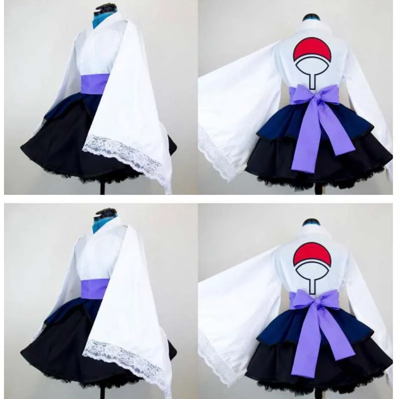 Anime Shippuden Uchiha Sasuke elbise son Akatsuki Uzumaki Lolita elbise Cosplay Kostüm Tailor Made