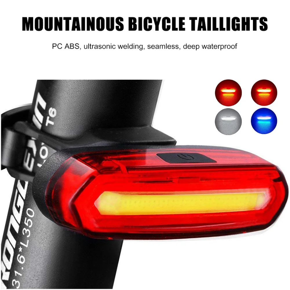 Dayanıklı Bisiklet Arka Lambası Usta Üretim dağ bisikleti Arka Aydınlatma USB Şarj Edilebilir Gece Bisiklet Bisiklet Kuyruk Lambası