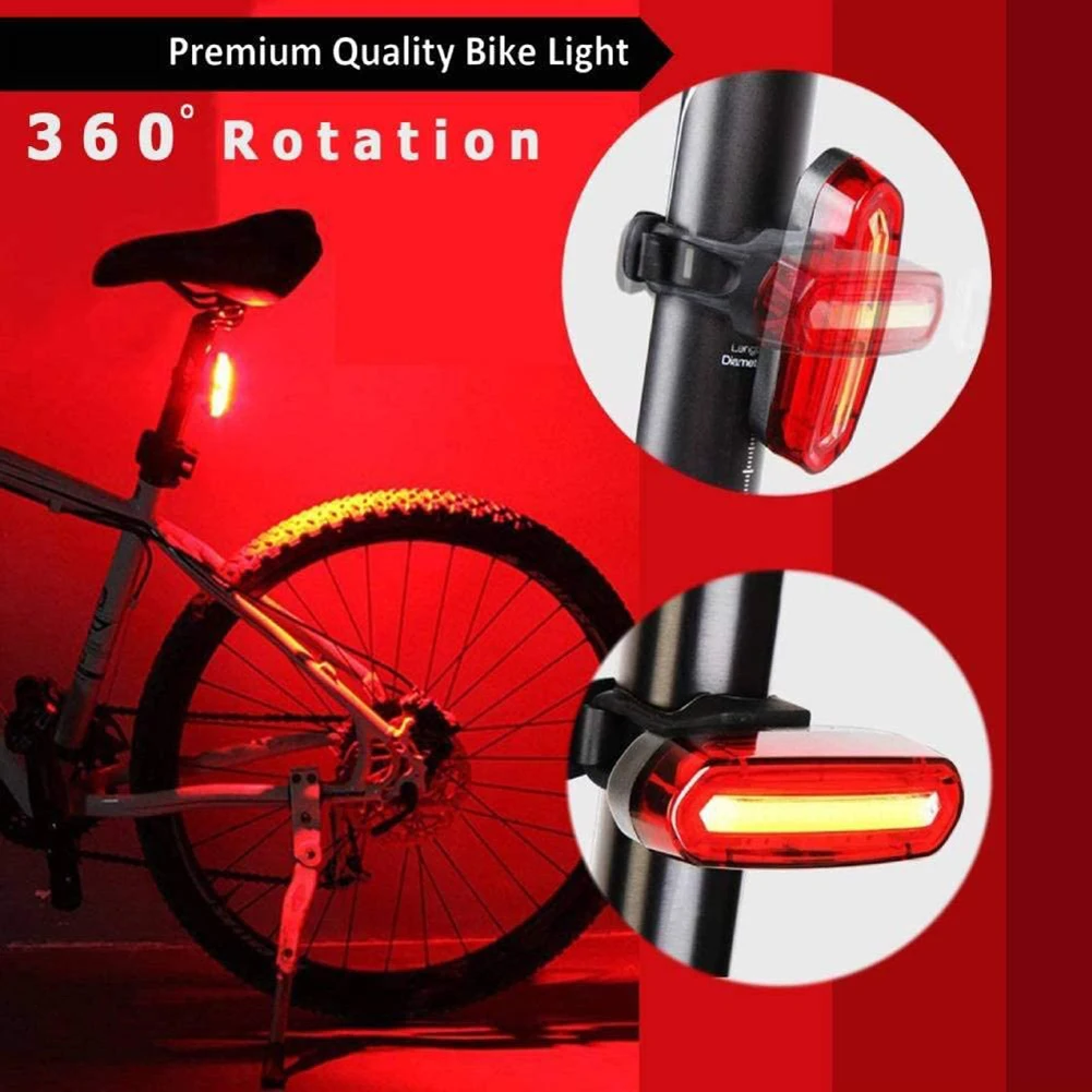 Dayanıklı Bisiklet Arka Lambası Usta Üretim dağ bisikleti Arka Aydınlatma USB Şarj Edilebilir Gece Bisiklet Bisiklet Kuyruk Lambası 3