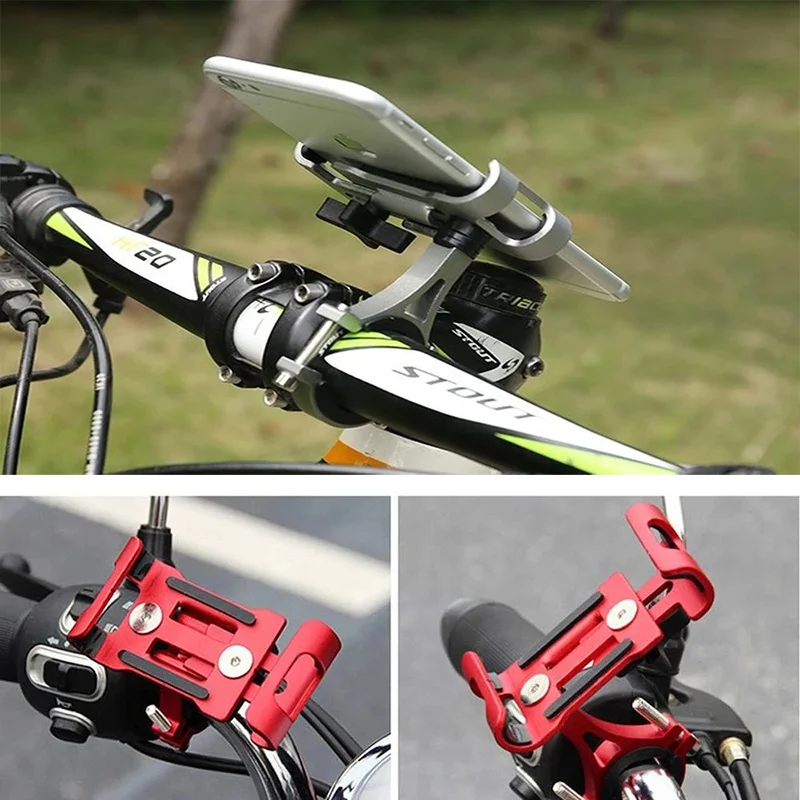 Evrensel Motosiklet Bisiklet telefon tutucu Gidon Vida Sabitleme Bisiklet GPS Standı Klip Bisiklet kaymaz Braketi Cep Telefonu için 1