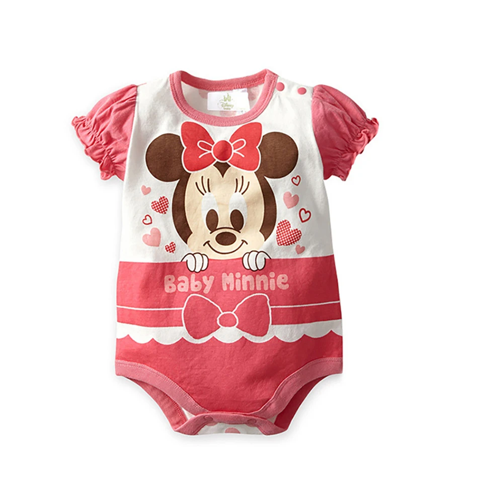 Bebek Disney Donald Ördek Mickey Minne Fare Kostüm Romper Sevimli Giysileri Yenidoğan Bebek Kız Erkek Takım Elbise Çocuk Yaz Giyim 4