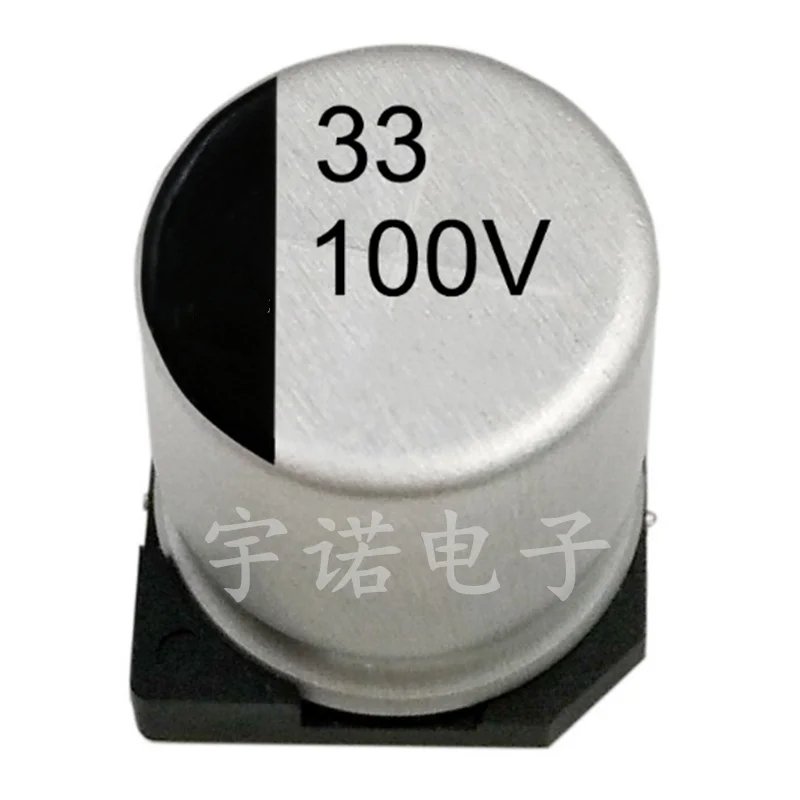 10 ADET 100v33uf SMD Alüminyum elektrolitik kondansatör Hacmi 10 * 10.5 SMD 33 uf / 100 V elektrolitik kondansatör Boyutu: 10x10. 5 (MM)