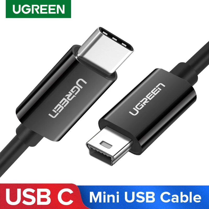 Ugreen USB C Mini USB kablosu Thunderbolt 3 Mini USB Tipi C macbook adaptörü pro MP3 Çalar dijital kamera HDD c Tipi Kablo