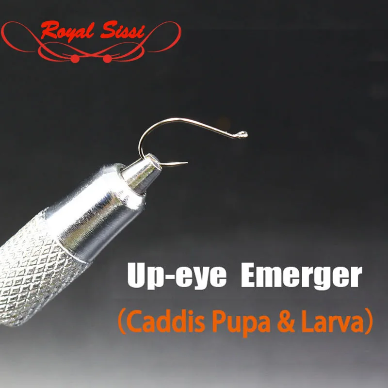 30 parça / paket fly balıkçılık up-göz Caddis emerger & larva fly kanca 10# 12# 14# 16# 18# Emerger sinekler için ince Şaft perisi kanca