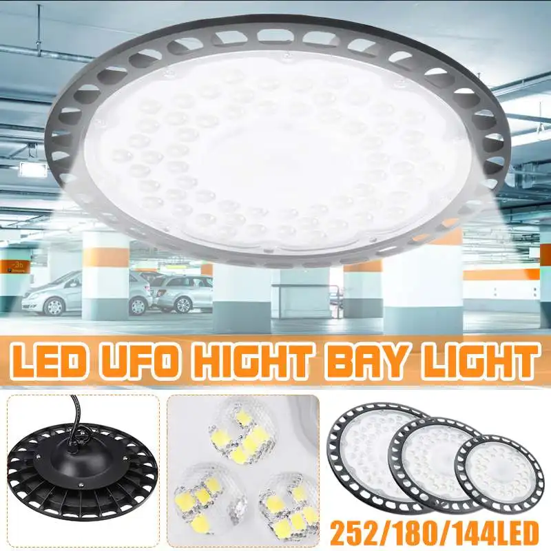 Ultraslim 200/300/500W UFO LED yüksek raf lambası s Su Geçirmez IP65 Ticari Endüstriyel Aydınlatma Depo Led yüksek raf Lambası