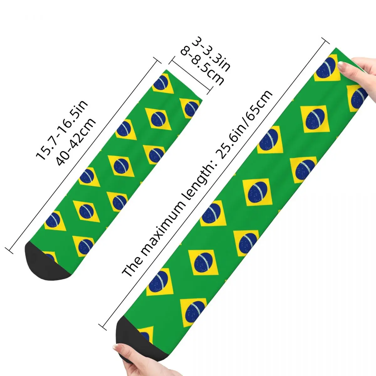 Brezilya Bayrağı Çorap Erkekler Kadınlar Komik Mutlu Çorap yüksek kaliteli yay Yaz Sonbahar Kış Çorap Hediyeler 5
