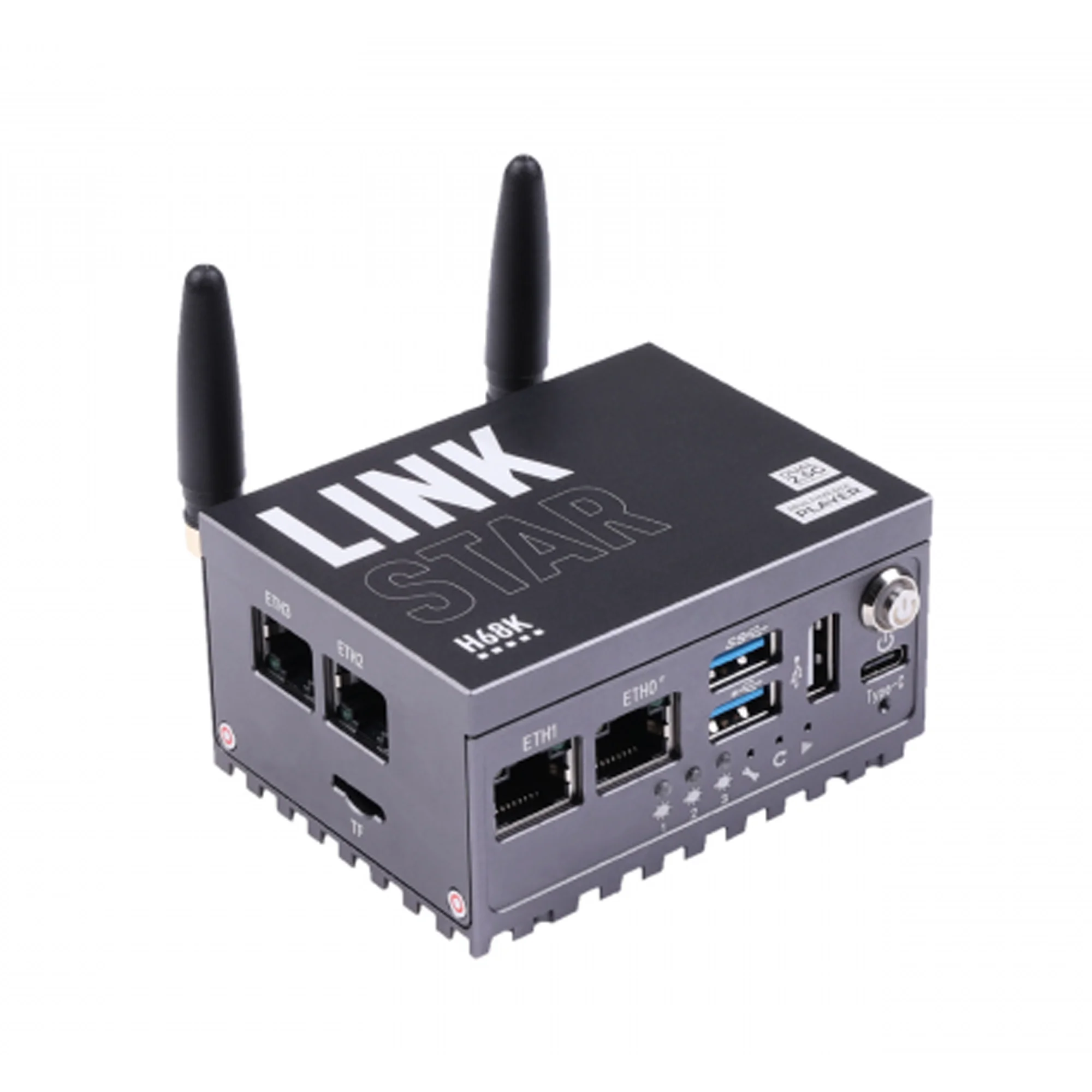 LinkStar-H68K-1432 Yönlendirici Wi-Fi6, 4GB RAM 32GB eMMC, Çift 2.5 G ve çift 1G Ethernet, 4K çıkış, Android 11, Ubuntu OpenWRT